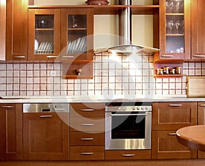 Cherry kitchen design photo