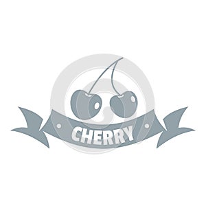 Cherry logo, simple gray style