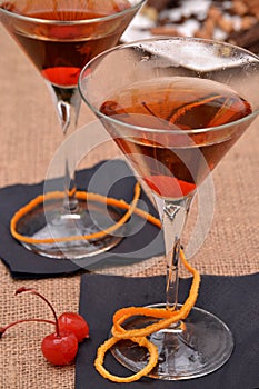 Cherry martini cocktail.