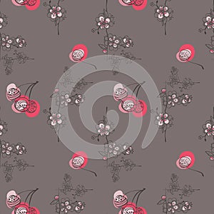 Cherry pattern drawing style