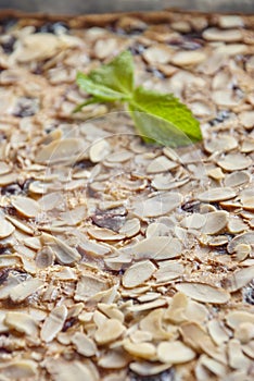 Cherry pie with almonds