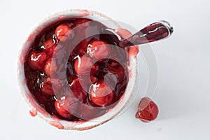 Cherry Pie Filling in a Bowl