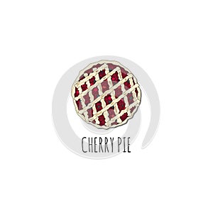 Cherry pie illustration