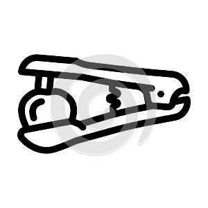 cherry pitting press line icon vector illustration
