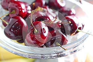Cherry in plate
