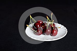 Cherry on a saucer