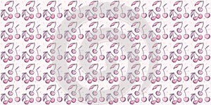 Cherry seamless repeat pattern vector background