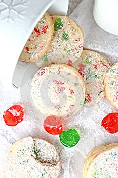 Cherry shortbread cookies