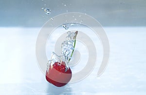 Cherry splashing