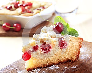 Cherry sponge cake