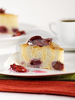 Cherry sponge cake