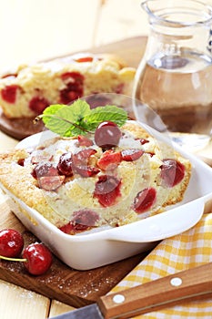 Cherry sponge cake