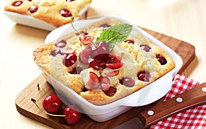 Cherry sponge cake