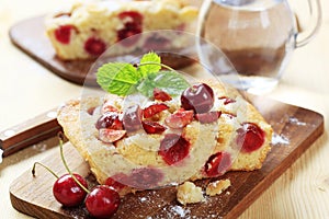 Cherry sponge cake