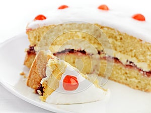 Cherry sponge cake