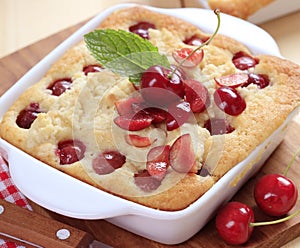 Cherry sponge cake