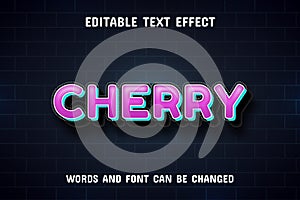 Cherry text - editable text effect