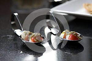 Cherry tomato amuse bouche photo