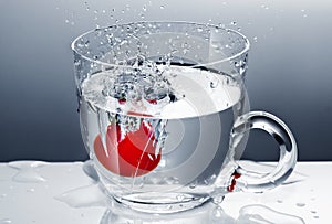 Cherry tomato in water