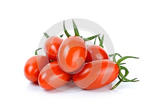 Cherry tomato on the white background