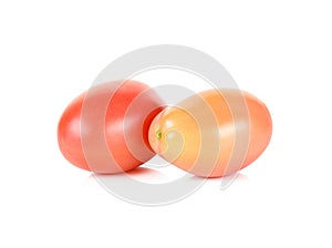 Cherry tomato on the white