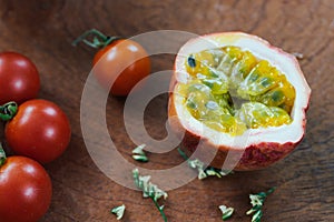 Cherry tomatoe vs passion fruit