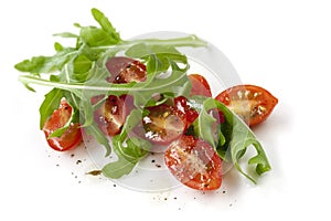 Cherry Tomatoes and Arugula Isolated