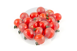 Cherry tomatoes isolated on white background