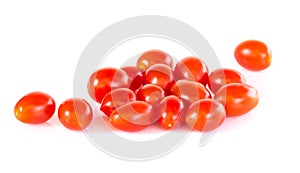 Cherry tomatoes isolated on white background, food healhty concept