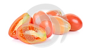 Cherry tomatoes isolated on the white background