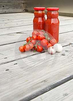 Cherry tomatoes and Italian salsa