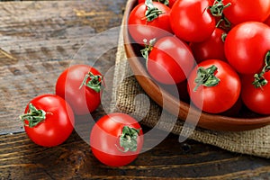 Cherry tomatoes in a plate