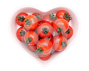 Cherry tomatoes on plate