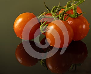 Cherry tomatoes on a twig