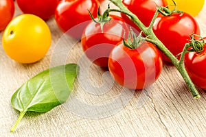 Cherry tomatoes on the vine