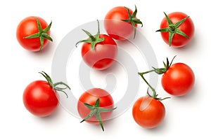 Cherry Tomatoes on White Background