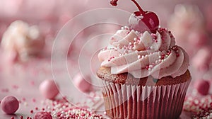 Cherry Topped Cupcake