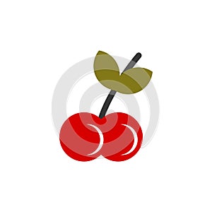 Cherry vector design template illustration