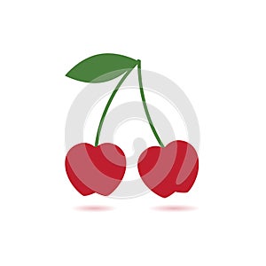 Cherry vector icon