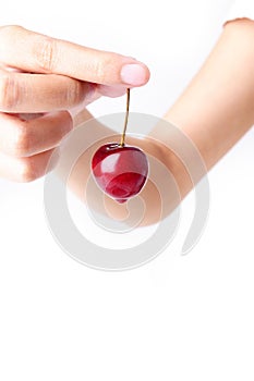 Cherry with water drop
