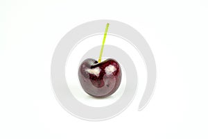 Cherry on white background