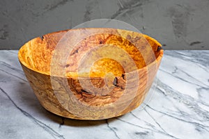 Cherry wood burl bowl