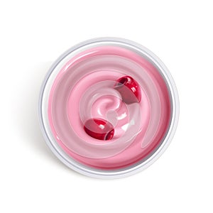 Cherry yogurt top view