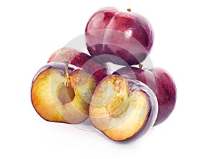 Cherrys on white background