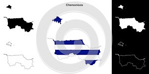 Chersonisos outline map