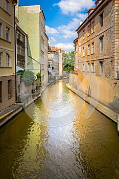 Chertovka river in Prague