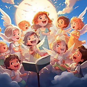 Cherubic Choir - Children singing angelic hymns