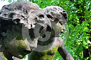 Cherubim statues at Brompton Cemetery in London
