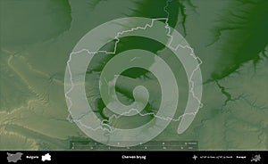 Cherven bryag outlined, Bulgaria. Physical