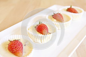 Chese Cake with Strawberry on top